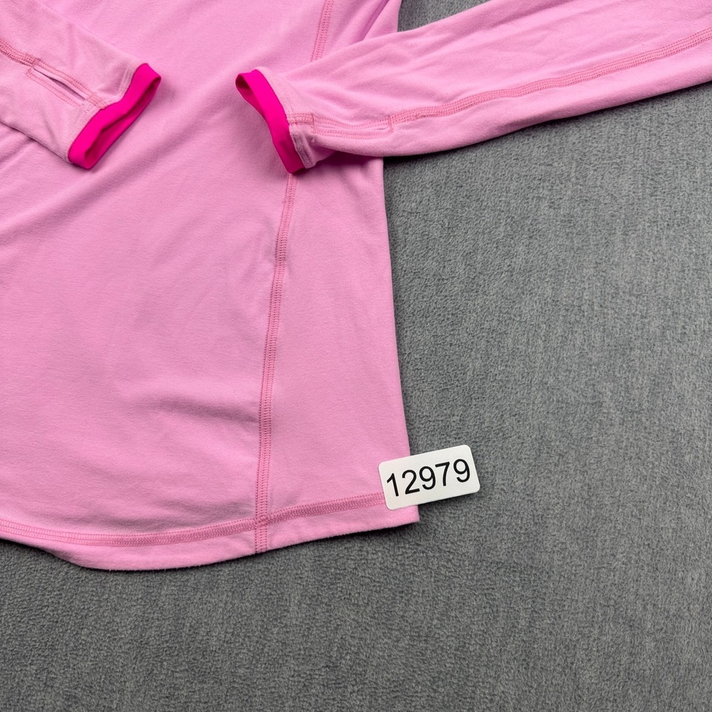 Lululemon Shirt Womens 2 Heathered Pink Pace Pusher Long Sleeve Athletic Yoga - Picture 13 of 13